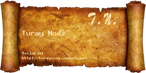 Turay Noé névjegykártya